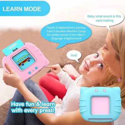 Smart English learning card set for toddlers featuring 224 audiobooks—Montessori early education flash cards for fun vocabulary building at home