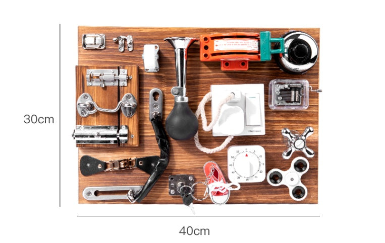 CalmSprouts Montessori Busy Board (Sensory Calm & Focus Activity Board)