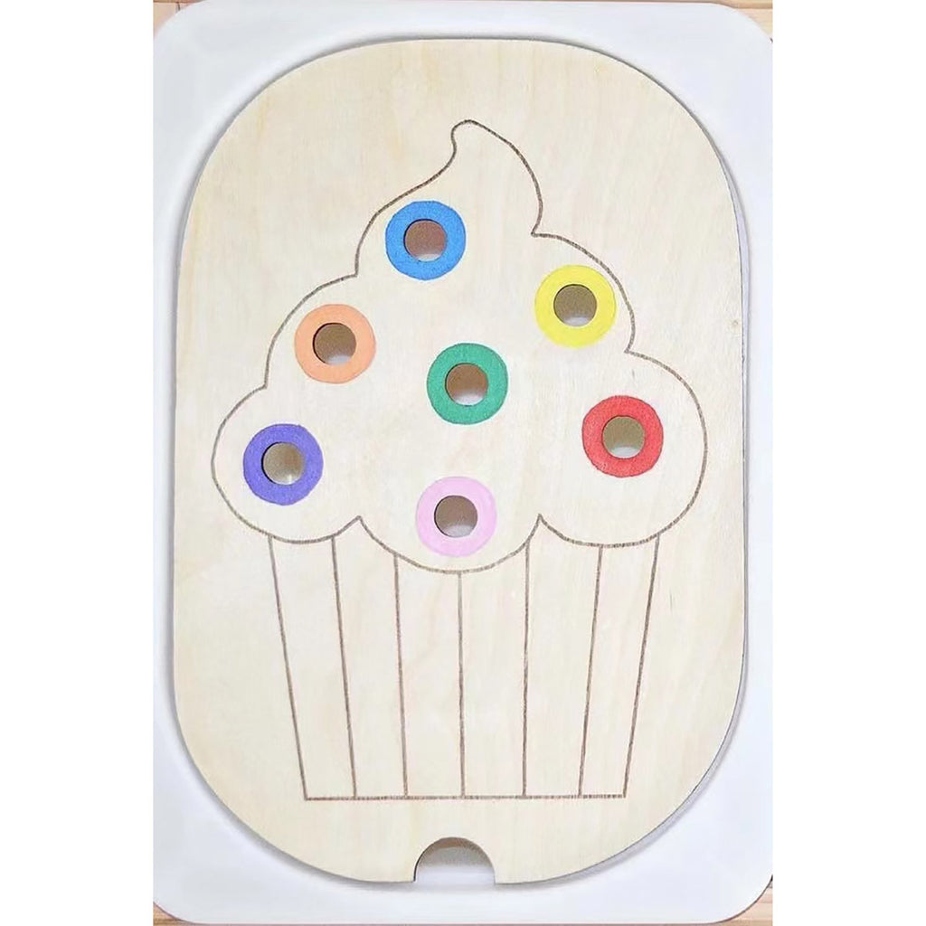 CalmSprouts Montessori Sensory Tray Board – Fine Motor Learning Game (Colors & Numbers)