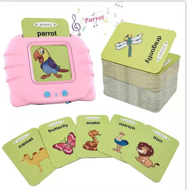 Rechargeable English vocabulary learning toy for toddlers—includes 224 smart audio cards for interactive and screen-free language development.