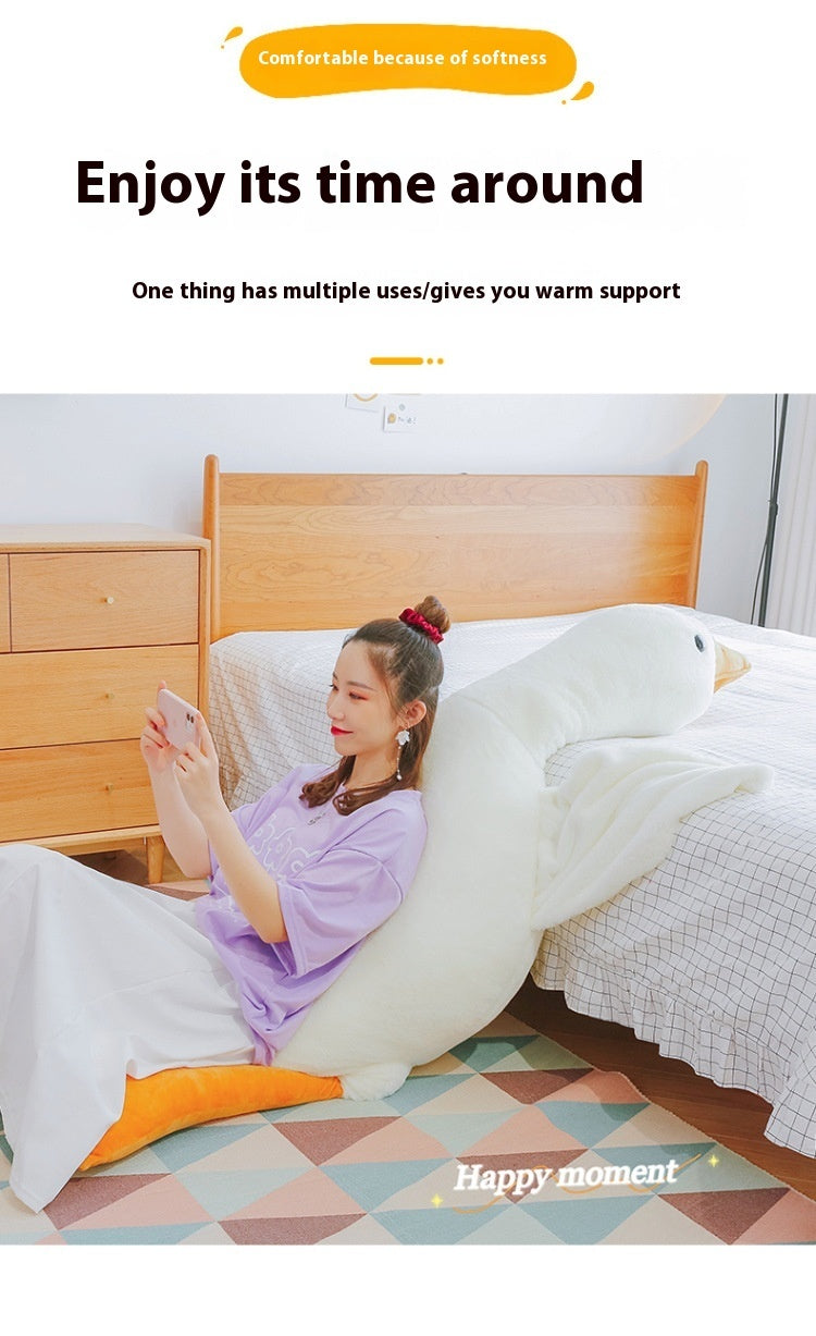  White goose plush toy in a sitting position, featuring ultra-soft material and a charming design loved by kids and collectors alike